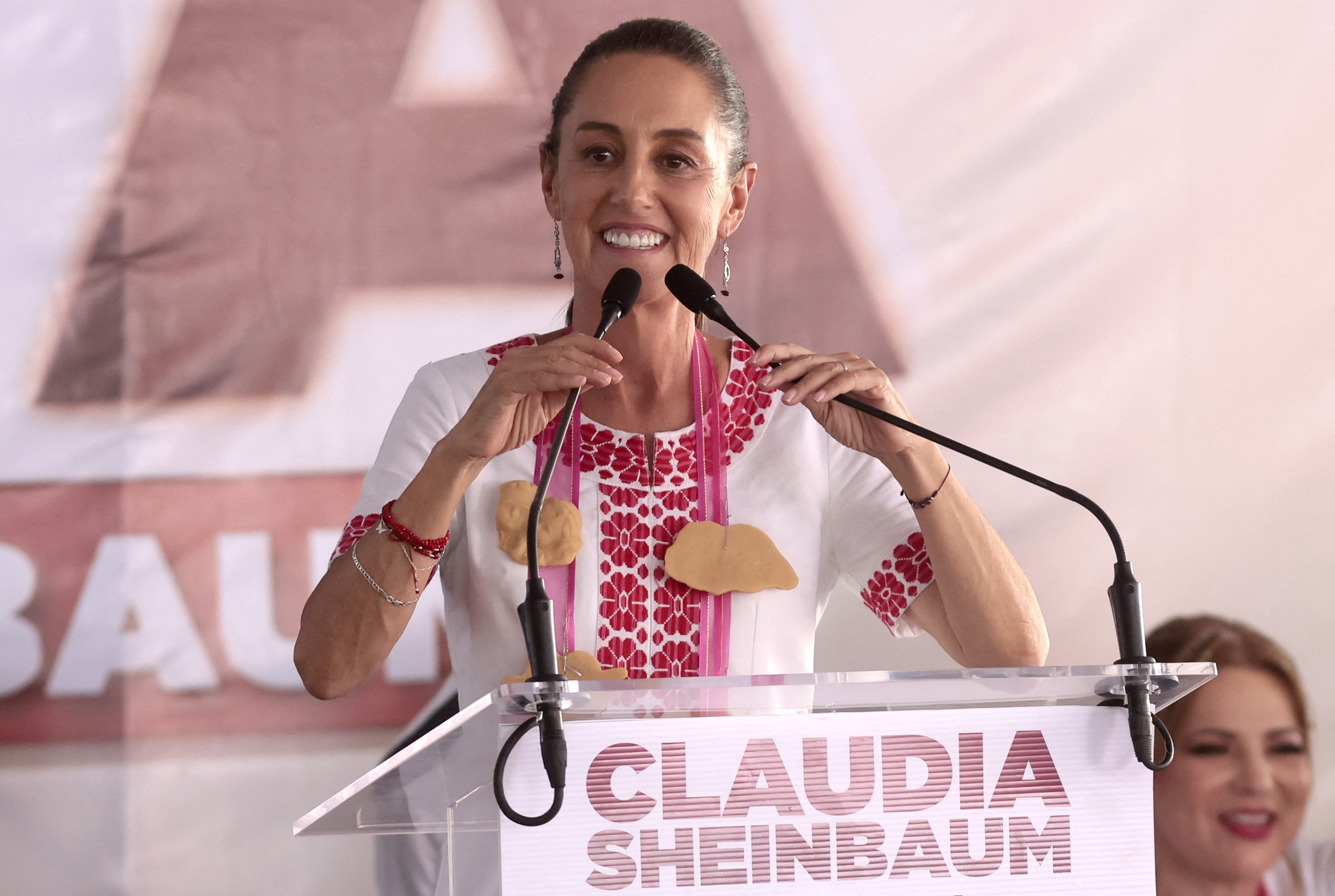 墨西哥市(Mexico City)前市長薛恩鮑姆(Claudia Sheinbaum)。(AFP)