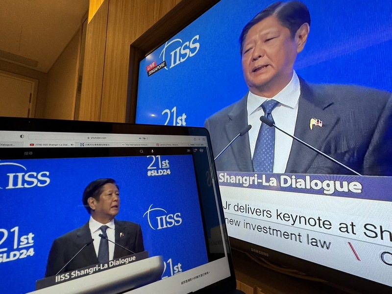 第21屆香格里拉對話論壇31日到6月2日在新加坡舉行，主題演說邀請菲律賓總統小馬可仕擔任講者。 (圖：中央社)