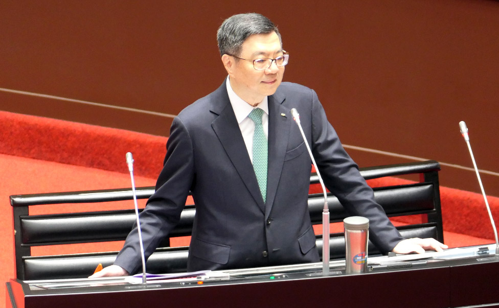 圖為行政院長卓榮泰出席施政報告。資料照。(趙婉淳 攝)