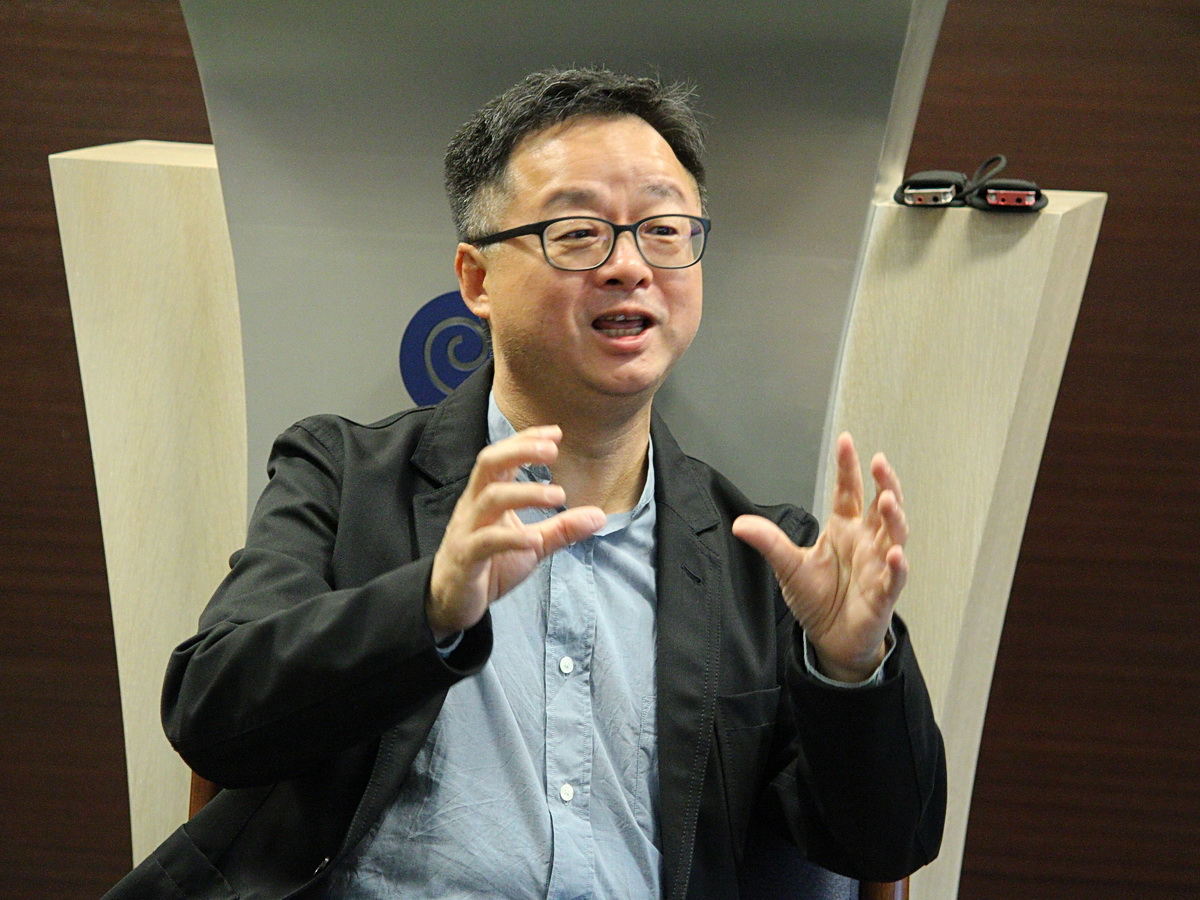 海基會祕書長羅文嘉26日表示，海基會鼓勵健康有序正常交流，但不樂見利用交流名義，從事可能危害台灣新聞自由的行為 (央廣記者王照坤 攝)