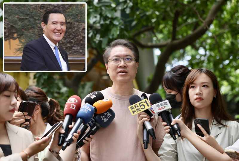 對於前總統馬英九(圖左上)日前表示「賴清德總統是有點天真的務實台獨工作者」，民進黨秘書長林右昌14日接受媒體聯訪時表示，不贊同馬英九的說法。(合成圖/中央社)