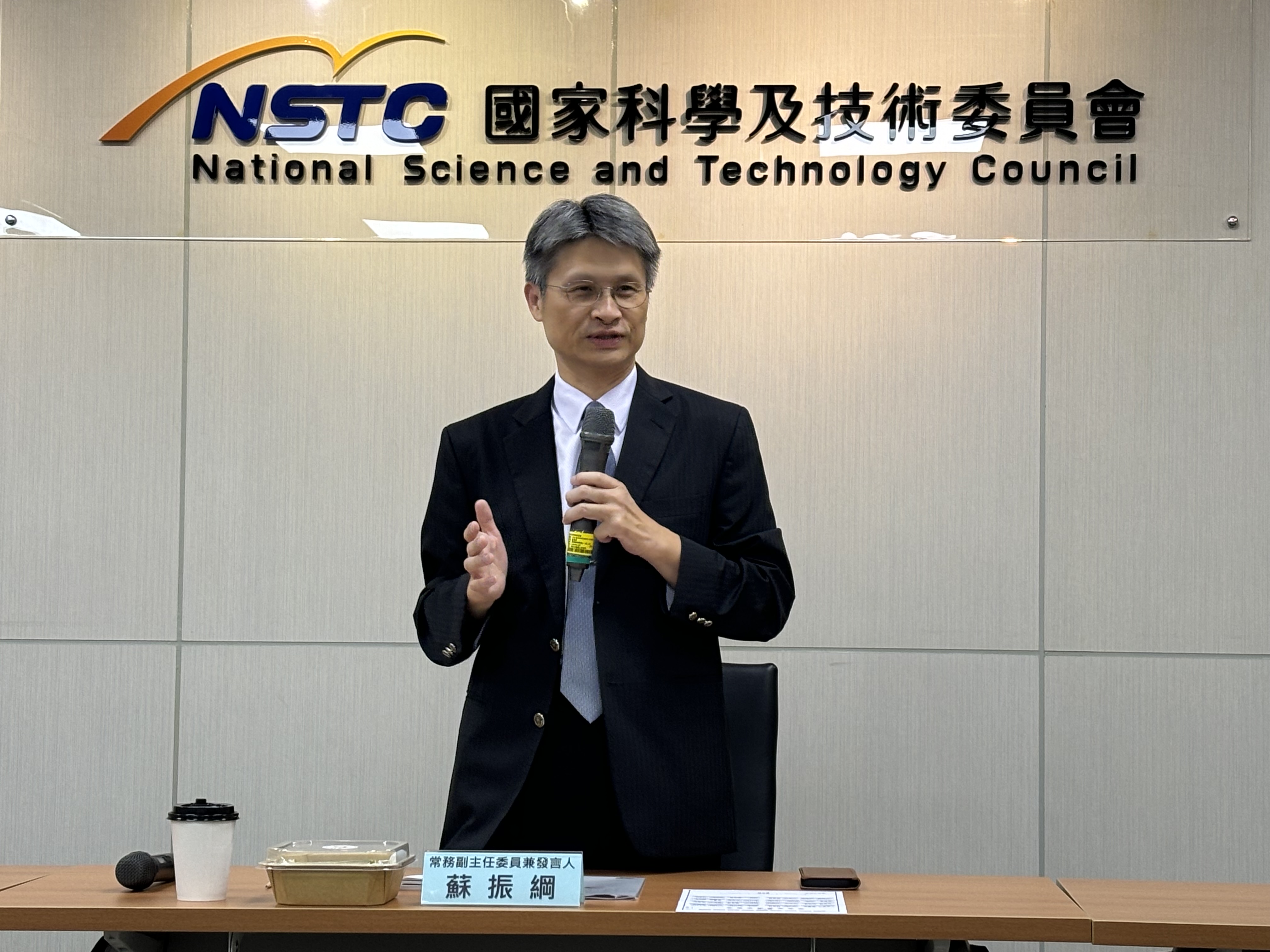 國科會副主委兼發言人蘇振綱。(楊文君攝)