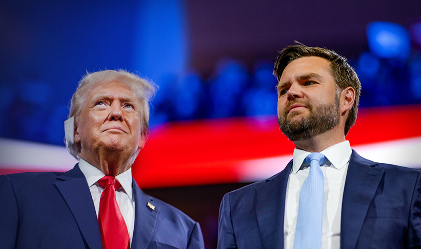 美國共和黨總統候選人川普(Donald Trump)與他的搭檔參議員范斯(J.D. Vance)。(臉書)