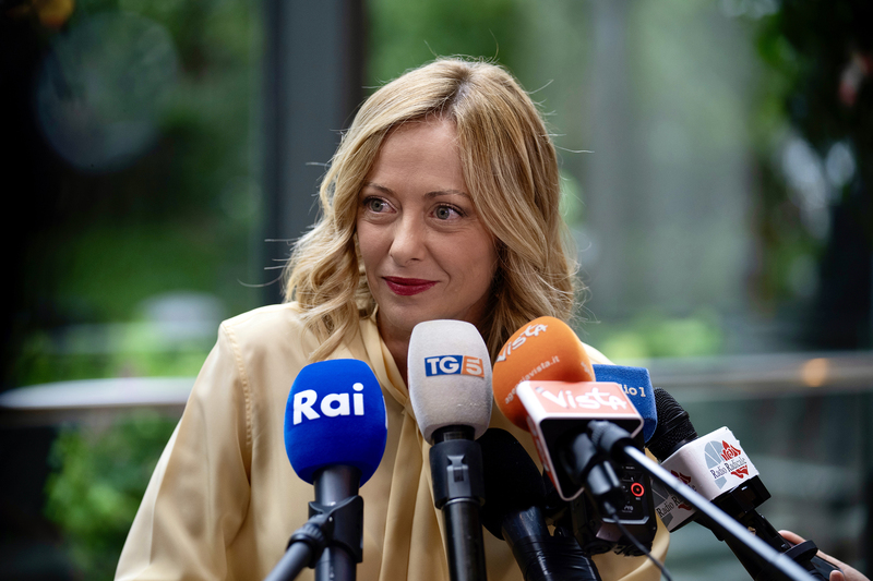 義大利總理梅洛尼(Giorgia Meloni)。(圖：中央社)