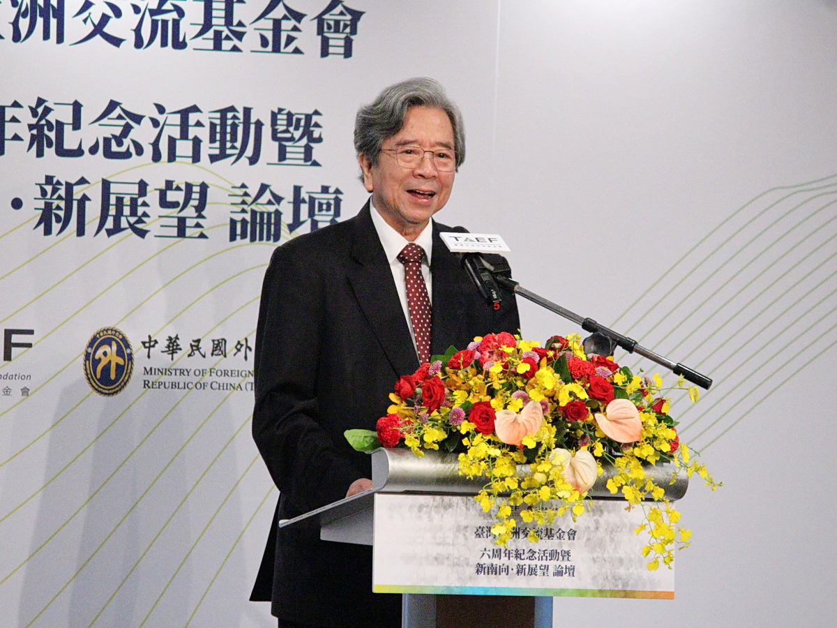 台亞會董事長蕭新煌表示，新南向政策執行八年來達到了令人鼓舞的政策成果，深信政府會繼續重視 (央廣記者王照坤 攝)