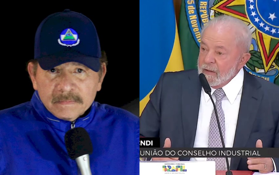 尼加拉瓜總統奧蒂嘉(Daniel Ortega)(左)與巴西總統魯拉(Luiz Inacio Lula da Silva)(右)。(央廣合成)