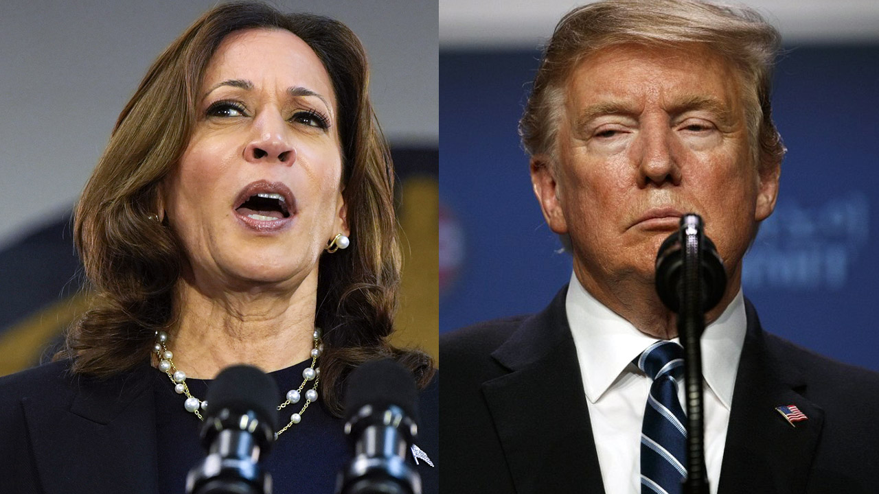 美國副總統賀錦麗(Kamala Harris，左)與美國前總統川普(Donald Trump，右)。資料合成照。(美聯社/達志影像)