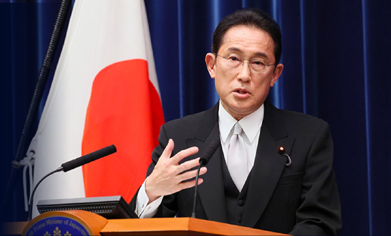 日本現任首相岸田文雄，14日表示他將在下個月辭職。 (圖：首相官邸)