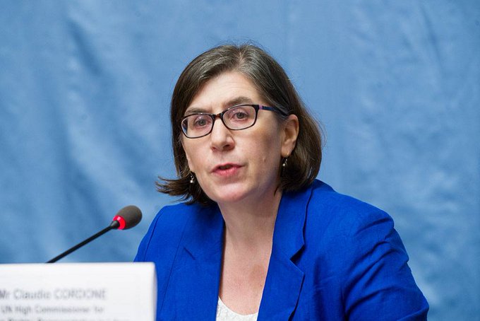 聯合國人權事務高級專員公署(OHCHR)發言人思羅塞爾(Liz Throssell)。(X平台 : Küresel Siyaset Merkezi)