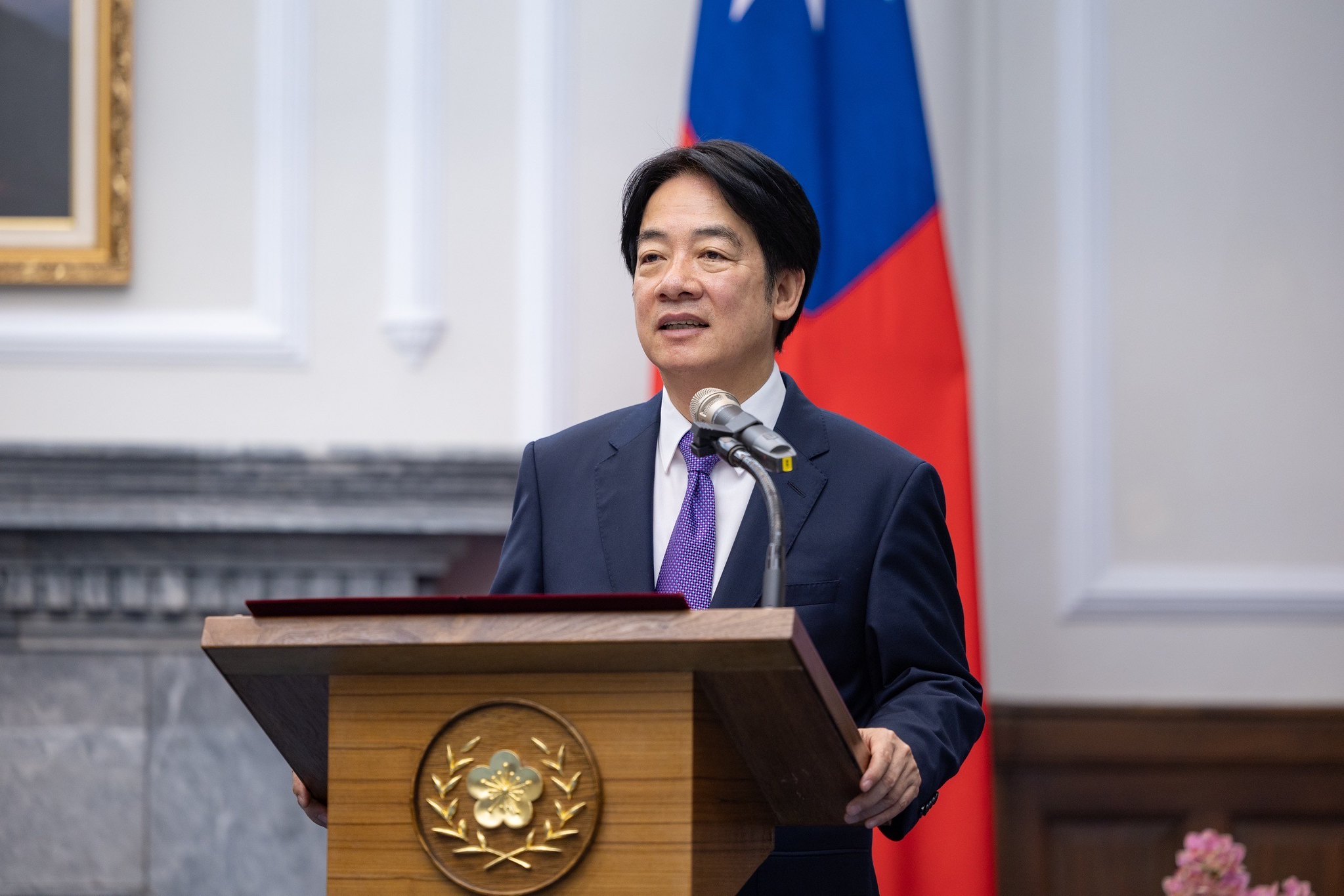 賴清德總統18日接見「美國海外作戰退伍軍人協會」總會長利普哈德一行時指出，強化台灣的安全，就是強化世界的安全與繁榮。(圖：總統府)