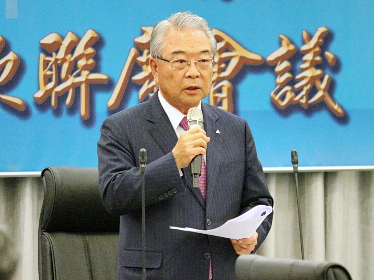 海基會代理董事長許勝雄在第12屆董監事第4次聯席會議表示，期待兩岸心存善念、以民為本，朝向更健康發展 (央廣檔案/記者王照坤 攝)