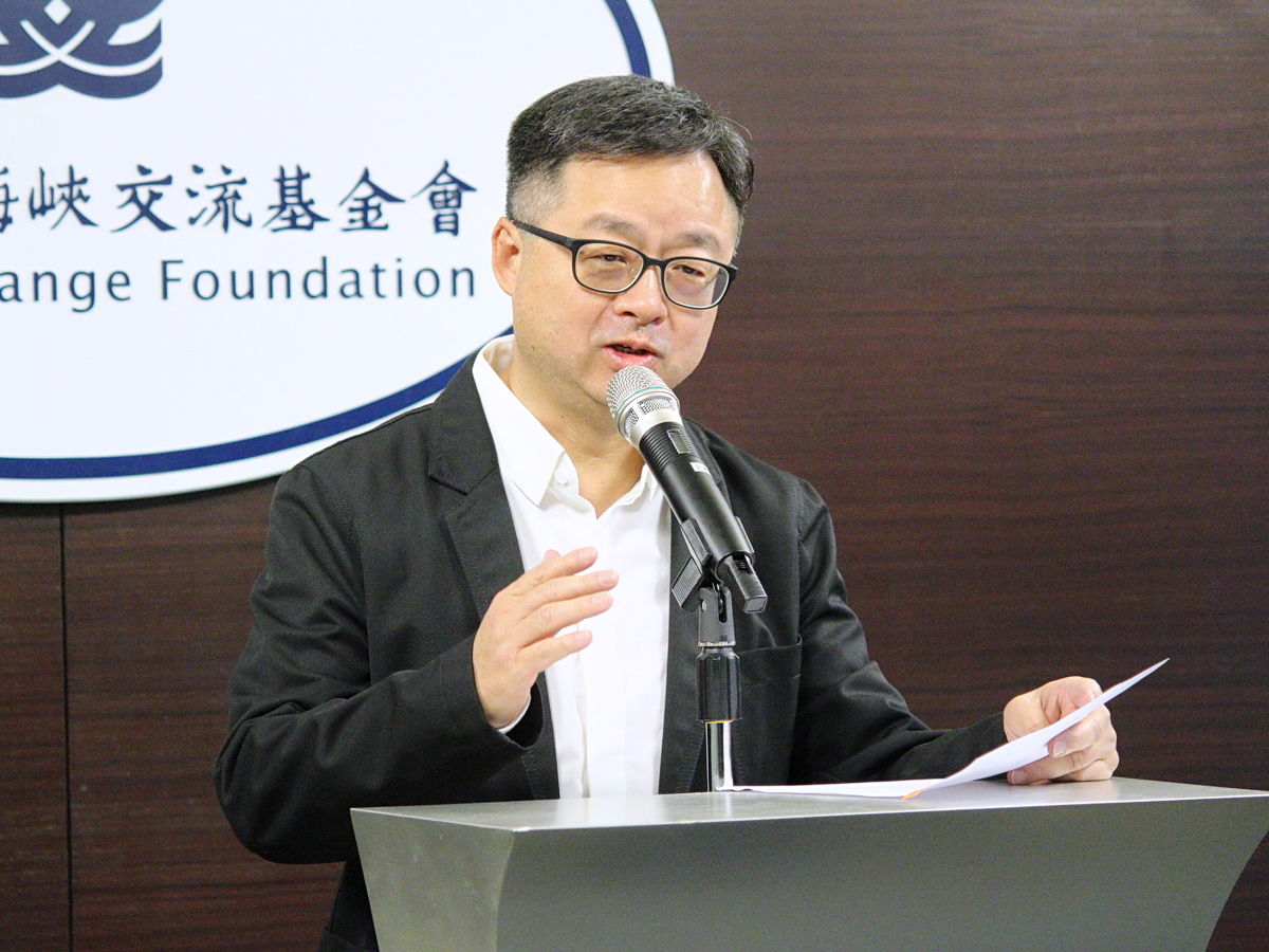 海基會祕書長羅文嘉6日表示，中共隨意抓人並扣以罪名等侵犯人權做法，將對兩岸關係發展帶來非常不健康的影響 (央廣記者王照坤 攝)