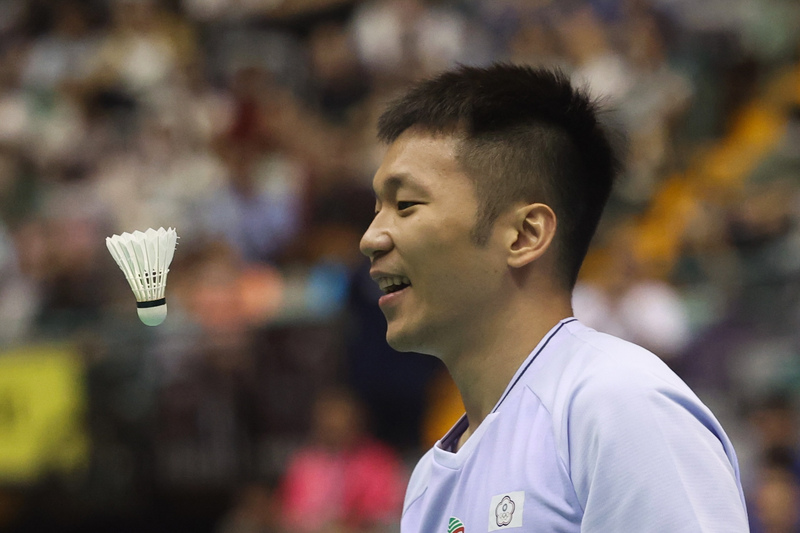 羽球名將李洋（圖）8日在台北小巨蛋舉行引退儀式，告別球場。 (圖：中央社)