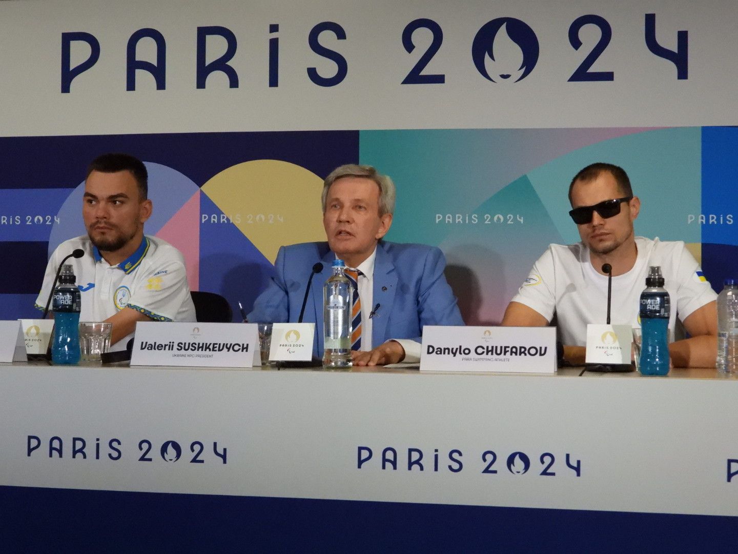 烏克蘭帕拉林匹克委員會主席舒克維奇(Valeriy Sushkevych,中)。 (圖:@ukrparalympic)