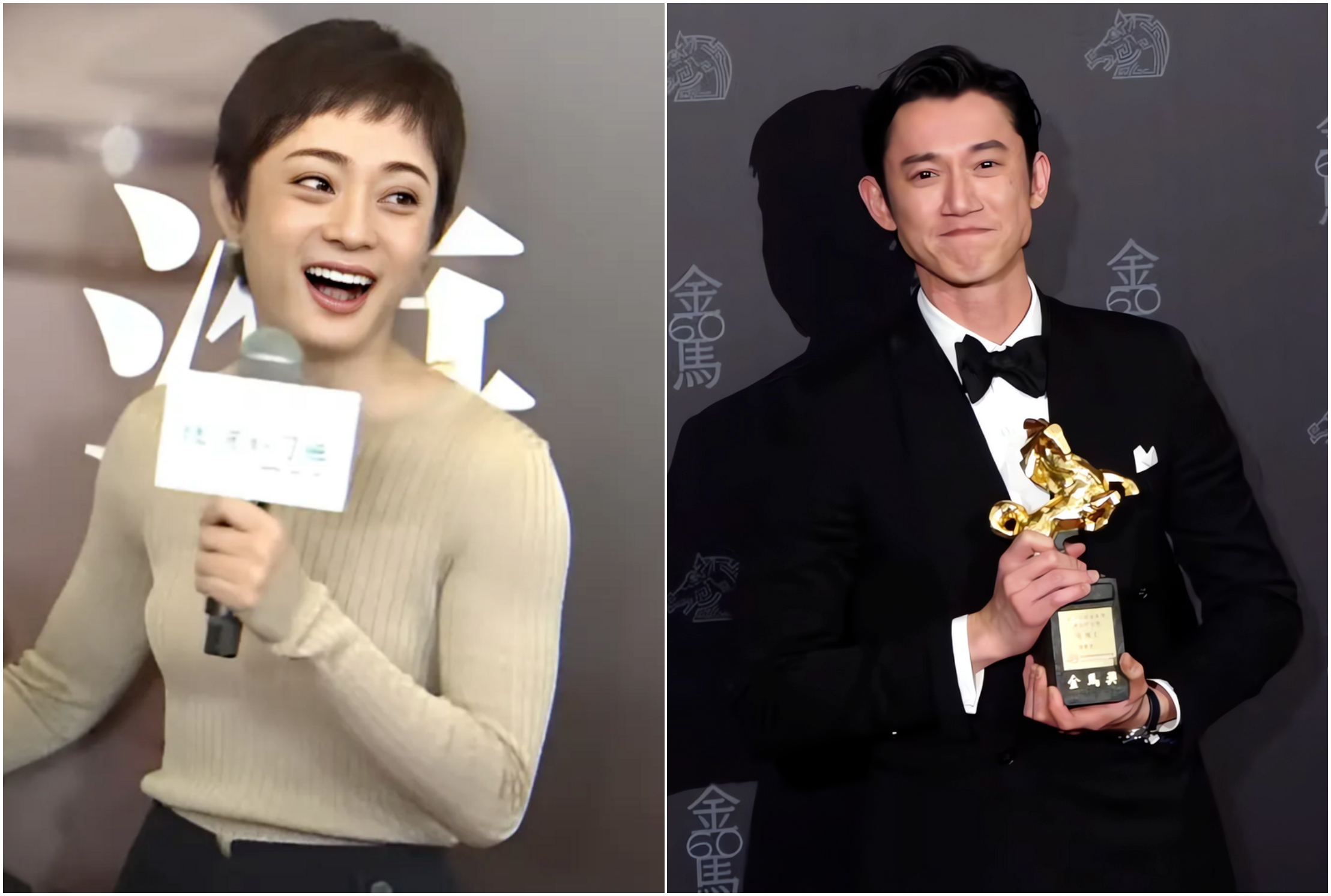 中國演員孫儷(左)、台灣演員吳慷仁(右)。（維基百科）