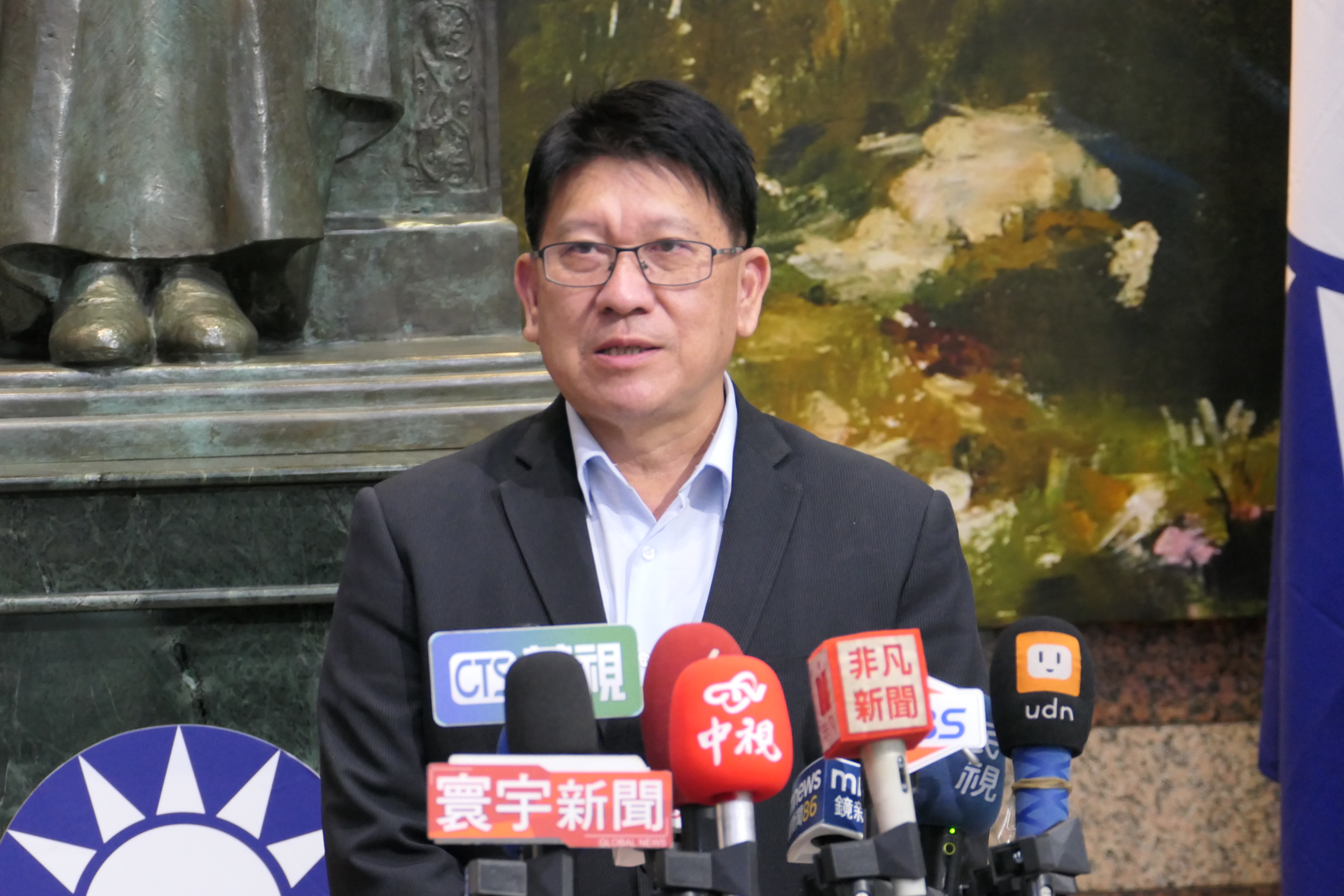 立法院24日將行使大法官人事同意權案記名投票表決，國民黨團書記長林思銘21日對此受訪表示，目前黨團還未做最後決定。資料照。(趙婉淳 攝)