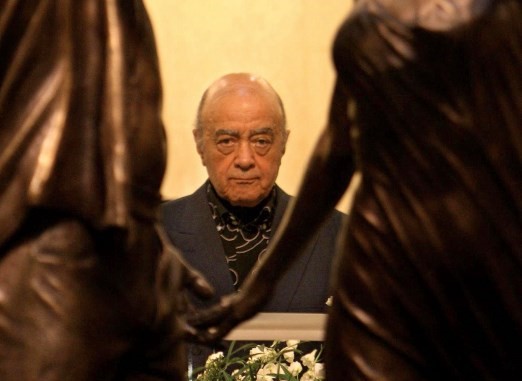 英國高級百貨公司哈洛德(Harrods)的前總裁穆罕默德．法耶德(Mohamed Al Fayed)。(資料照片：AFP)