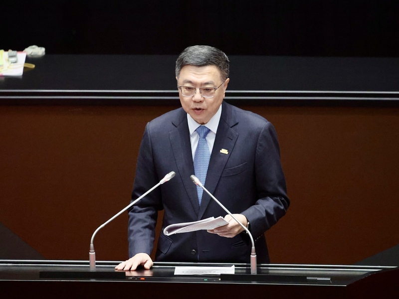 行政院長卓榮泰1日上午赴立法院會，報告114年度中央政府總預算案。 (圖：中央社)