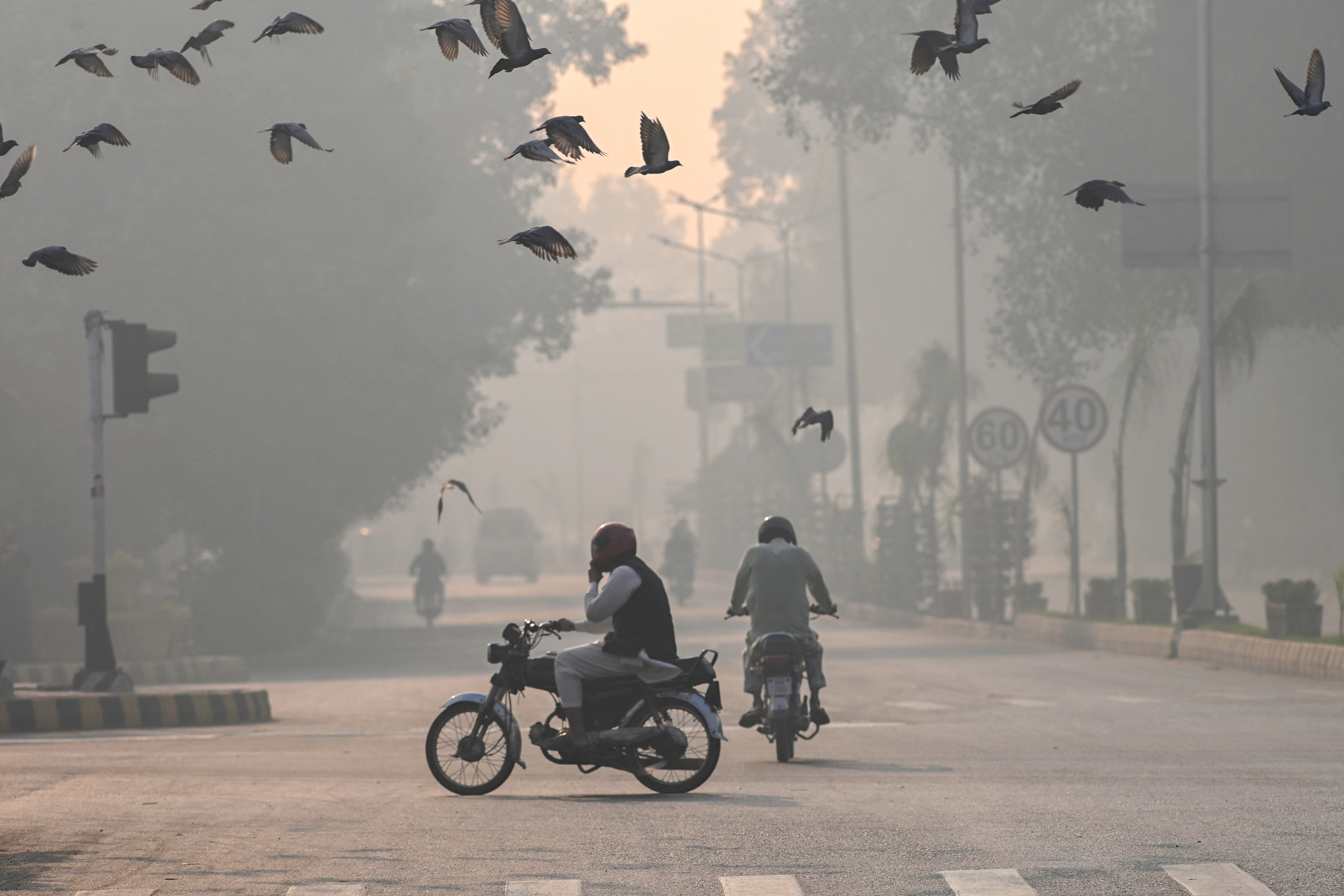 拉合爾(Lahore)遭遇嚴重的空氣汙染。(AFP)