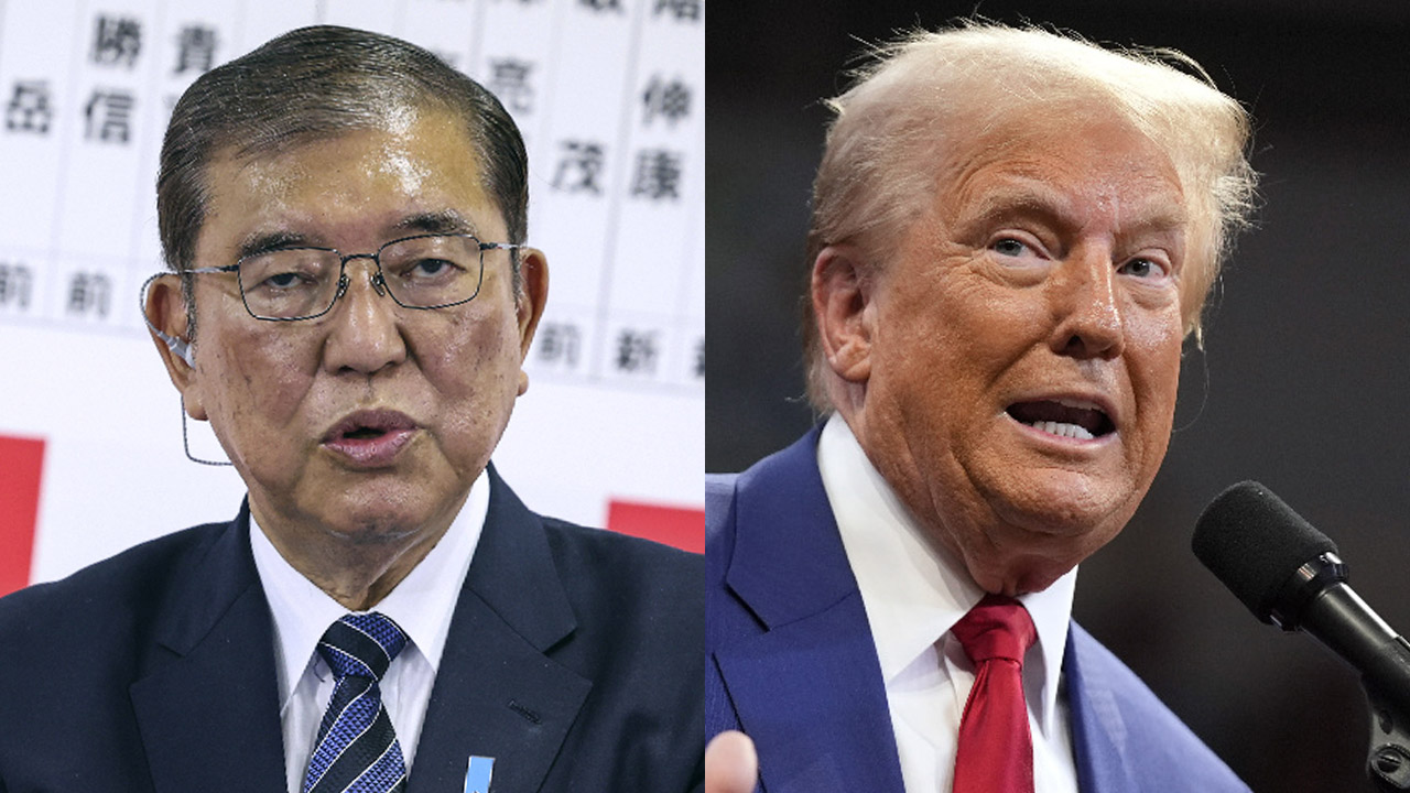 日本首相石破茂(左)、美國總統川普(Donald Trump，右)。資料合成照。(美聯社/達志影像)