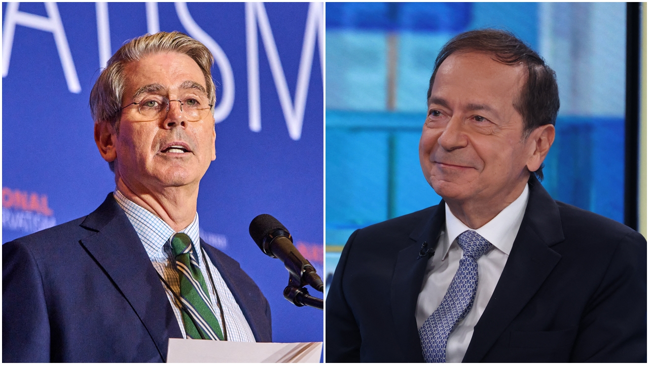 在川普贏得美國總統大選之後，著名投資人貝森特(左)和鮑爾森(右)已成為財政部長這個重要職位的主要候選人。(合成圖/AFP)