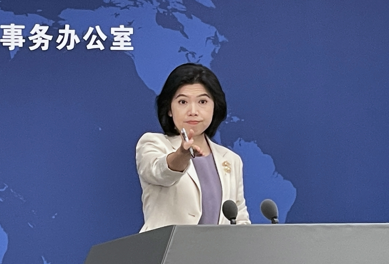 國台辦發言人朱鳳蓮。 (圖：中央社)