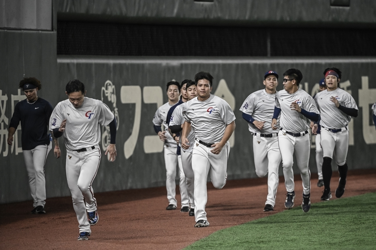 台灣隊在東京巨蛋的賽前練習。(WSBC官網)