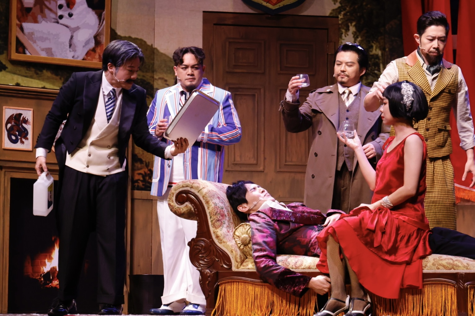 百老匯授權喜劇《The Play That Goes Wrong 戲啊！出包惹》台灣授權版中文演出，即日起至2025年1月19日將於台北PLAYground空總劇場，連演51場。(活性界面製作提供)