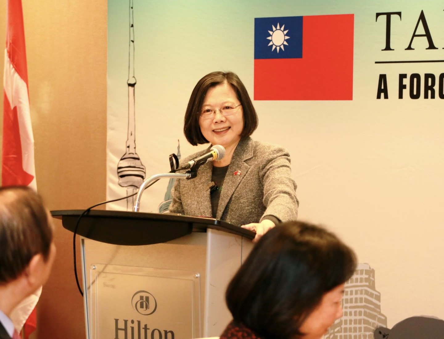 正在加拿大進行訪問的前總統蔡英文表示，希望加拿大的台灣鄉親能繼續發揮影響力，讓更多國家支持台灣加入CPTPP。(FB@蔡英文 Tsai Ing-wen)