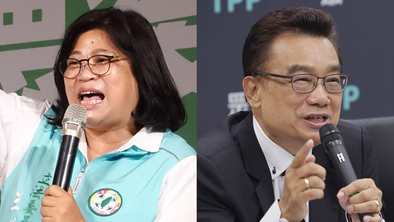 民進黨立委王美惠(左)22日表示，若有心對國家忠心，認為放棄中國籍應不是很困難。右為民眾黨立委林國成。資料合成照。(圖:中央社)