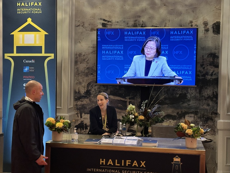 前總統蔡英文在「哈利法克斯國際安全論壇」宣布，論壇於明年2月將移師台灣舉行。 (圖：中央社)