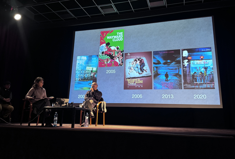 台灣導演蔡明亮（右）11月在布拉格表演藝術學院開設電影大師課。 (圖：中央社)