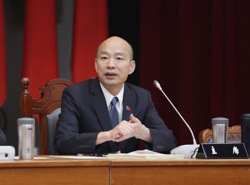 總統邀喝咖啡，立法院長韓國瑜感謝邀請強調互信。(圖：中央社檔案照)