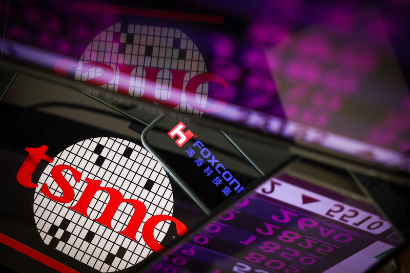 晶圓代工廠台積電早盤最高1095元，漲幅1.39%，距離歷史高點1100點僅差一步。資料照。(圖：中央社)