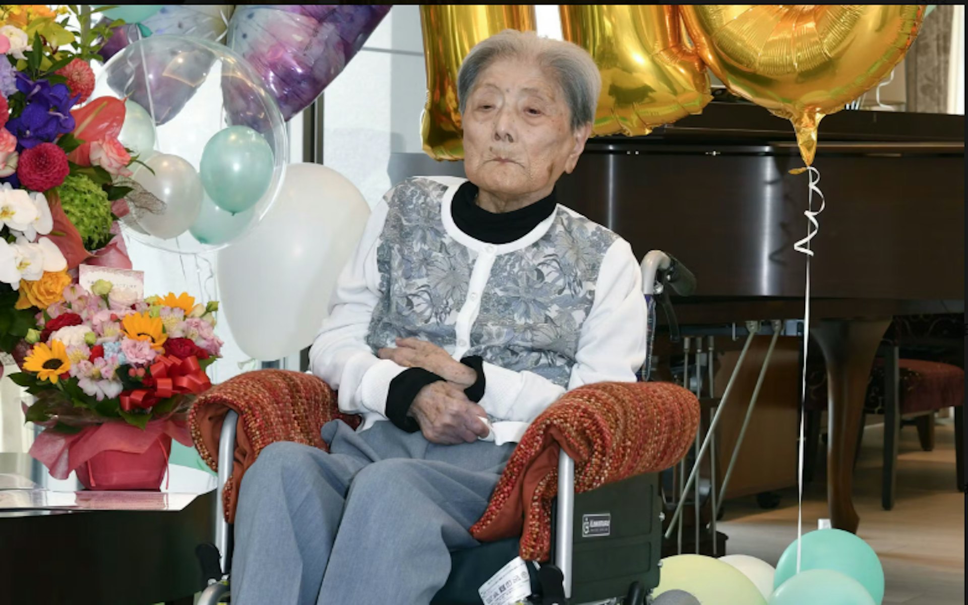 日本最高齡人瑞糸岡富子過世。( X平台)