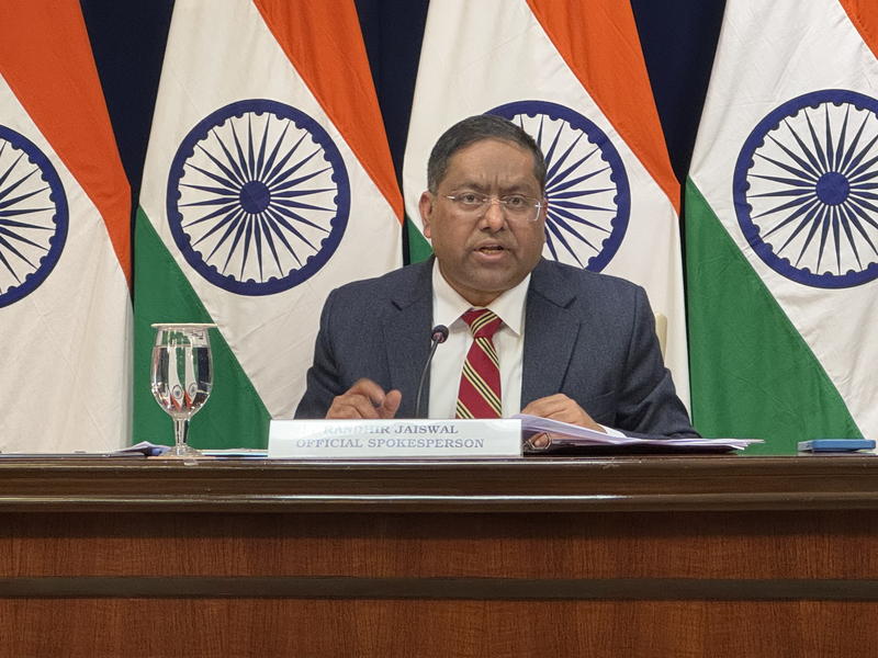 中國近期先是宣布在新疆設立2個新的縣，接著提出在西藏雅魯藏布江興建水力發電大壩計畫，印度外交部發言人賈斯瓦表示，印方「絕不會接受」中國這樣侵占印度領土的非法行徑。中央社記者李晉緯新德里攝  114年1月6日 (圖：中央社)