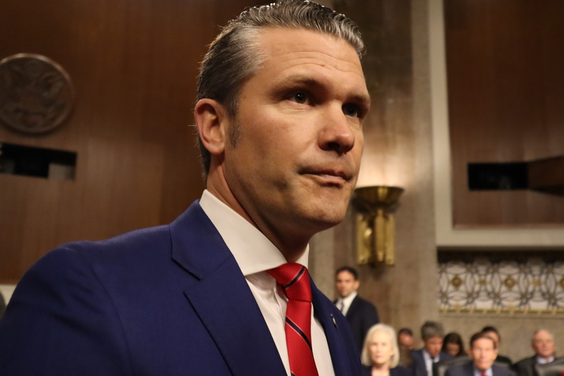 美國總統川普提名的防長人選赫格塞斯。(圖：中央社)