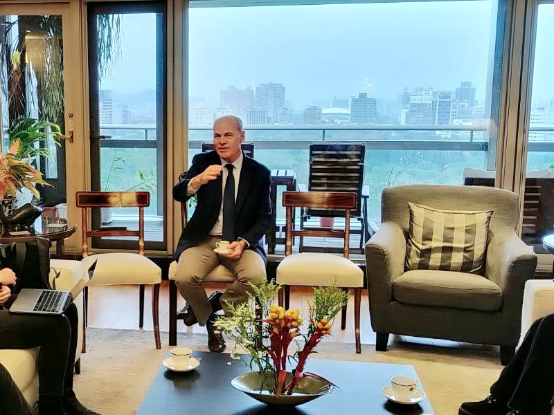 加拿大駐台代表倪傑民(Jim Nickel)期盼加國「印太戰略」可持續落實，台加夥伴關係也不斷增進 (央廣記者王照坤 攝)