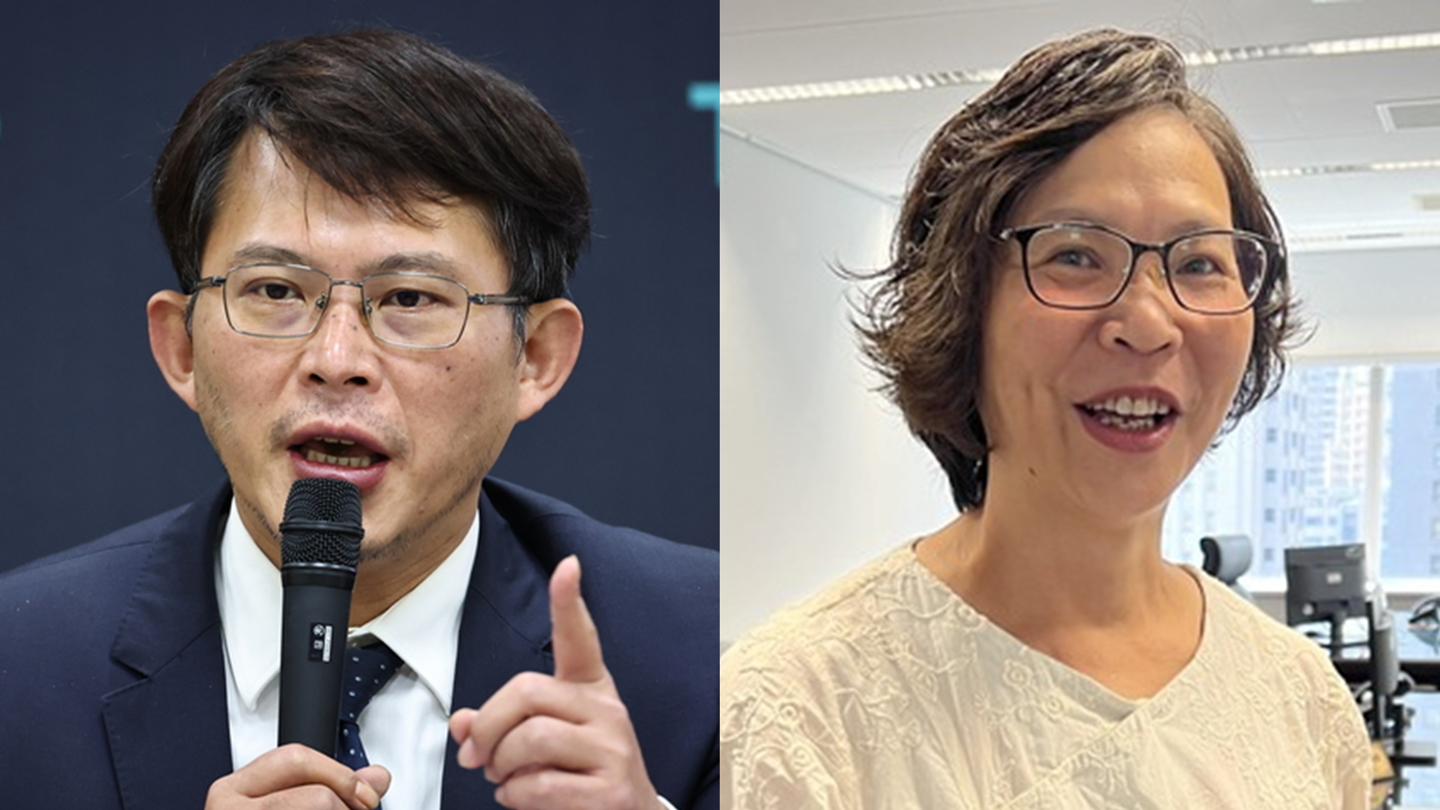 民眾黨代理黨主席黃國昌(左)、創黨元老蔡壁如(右)。(合成圖/中央社)