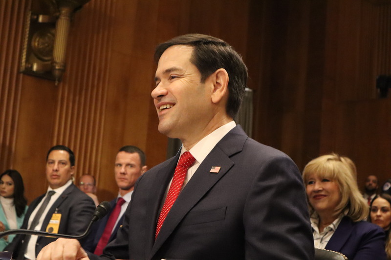 美國參議院20日全票通過盧比歐出任國務卿的人事案，使他成為首位提名獲批准的川普2.0內閣官員。圖攝於1月15日。 (圖：中央社)