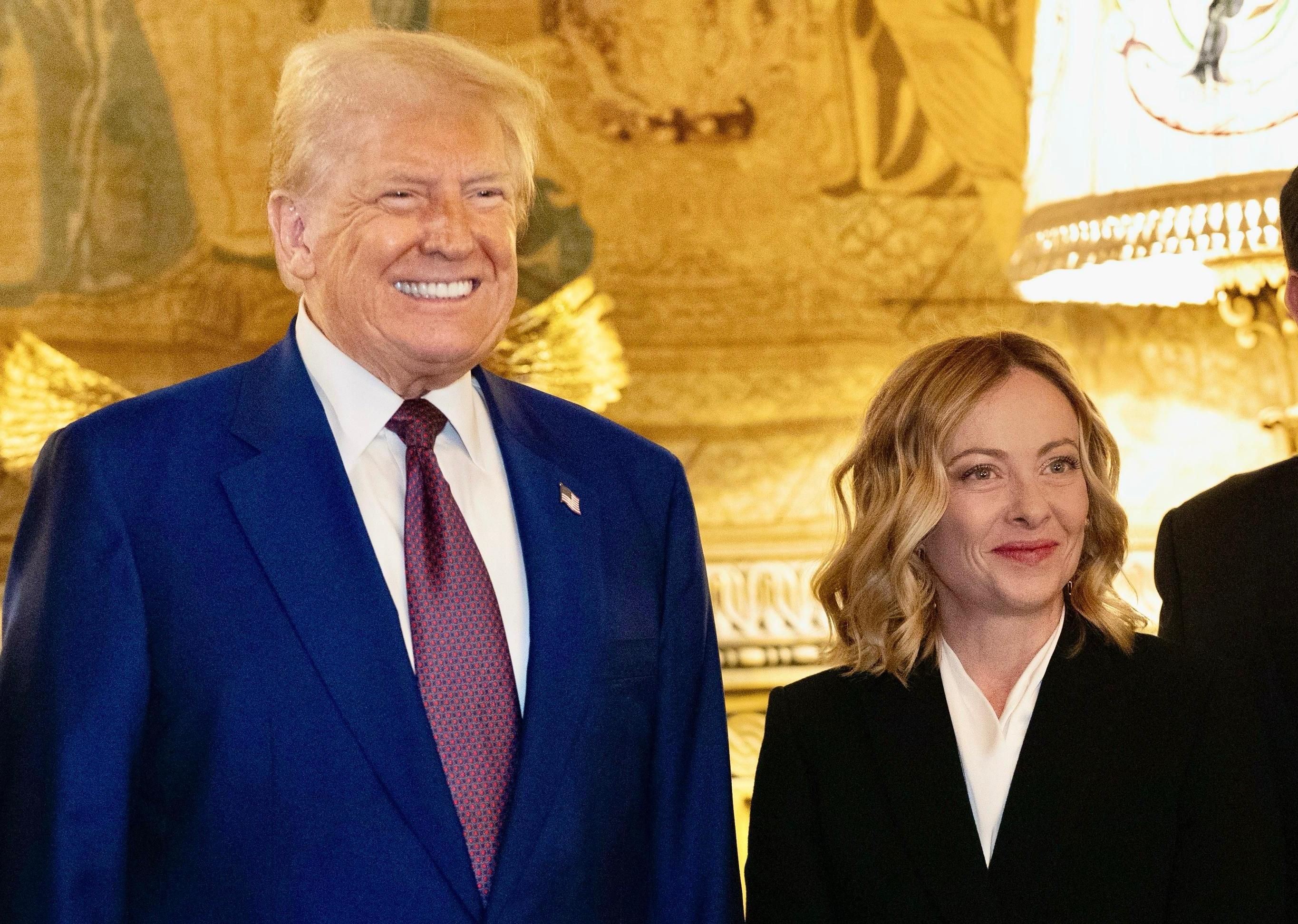 義大利總理梅洛尼出席美國新任總統川普就職典禮。(X平台)