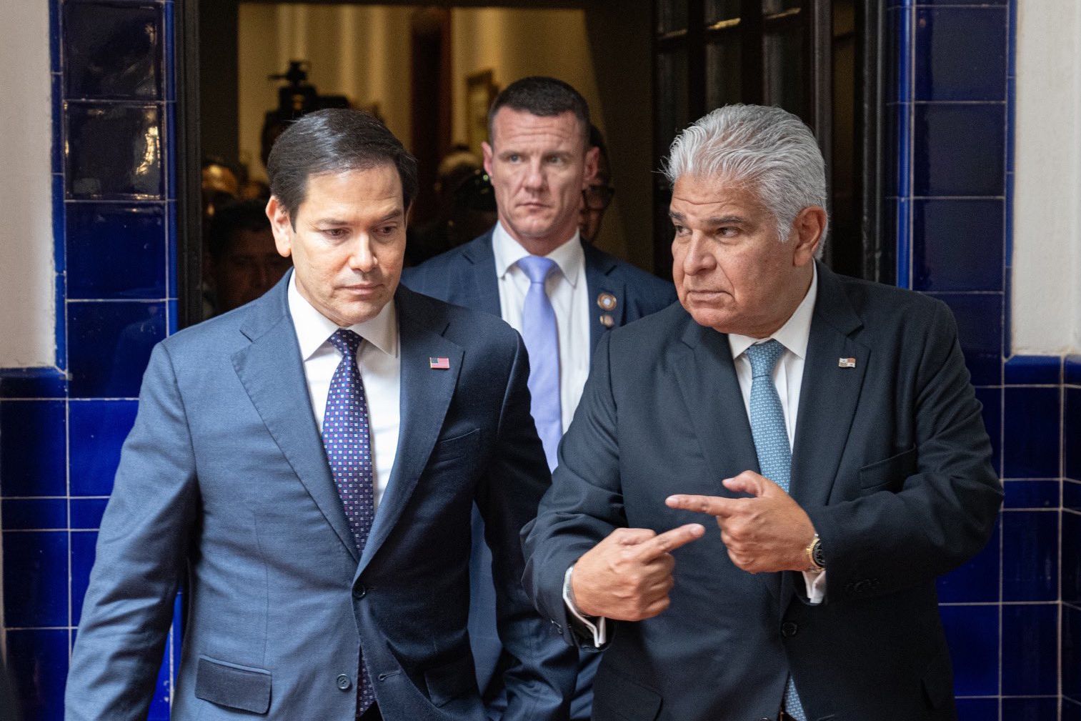 美國國務卿盧比歐(Marco Rubio)2日與巴拿馬總統穆里諾(Jose Raul Mulino)會談。 (圖:@SecRubio)