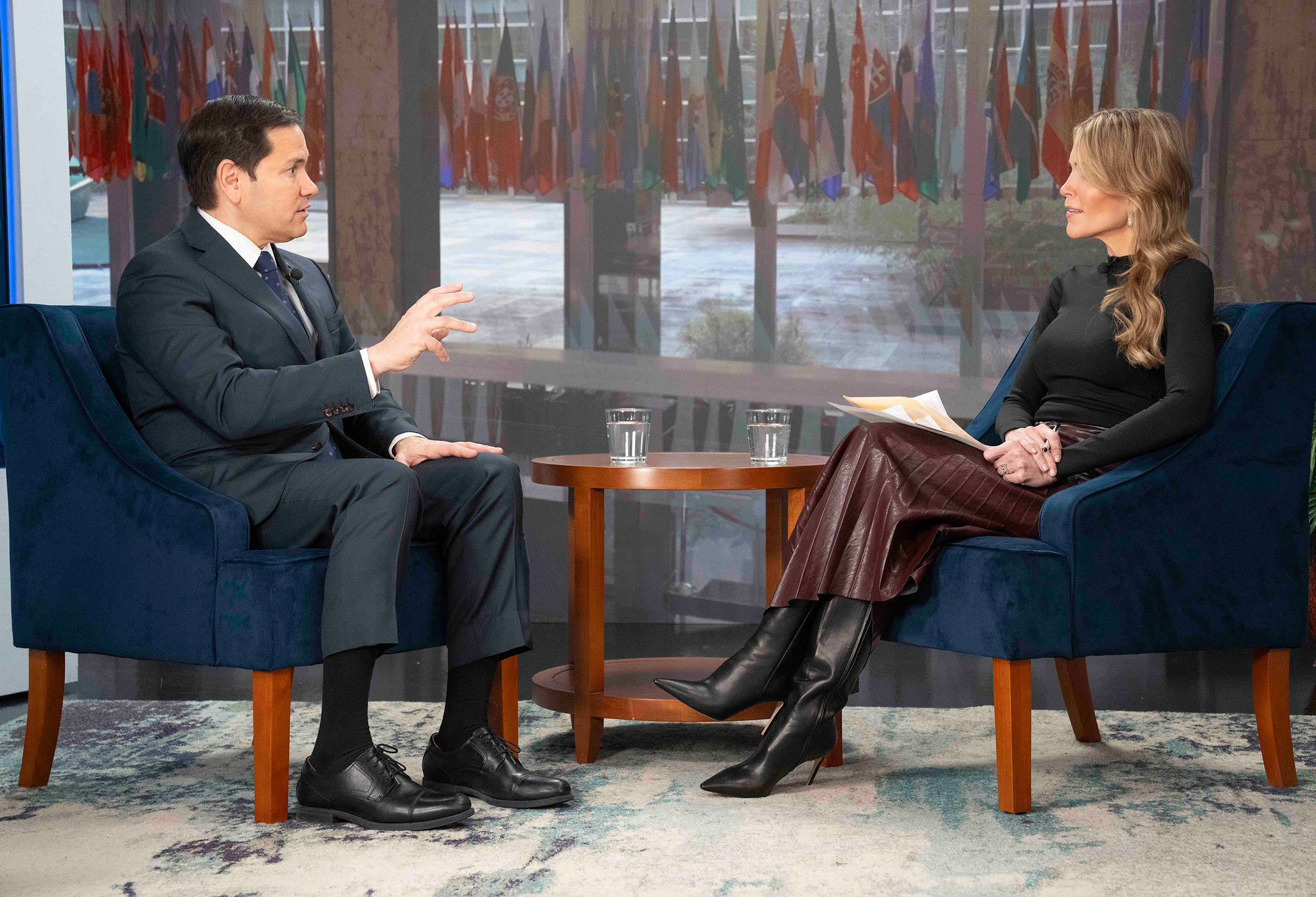 美國國務卿盧比歐1月30日接受天狼星XM廣播電台(Sirius XM)節目「梅根凱利秀」(The Megyn Kelly Show)專訪。(圖:美國國務院)