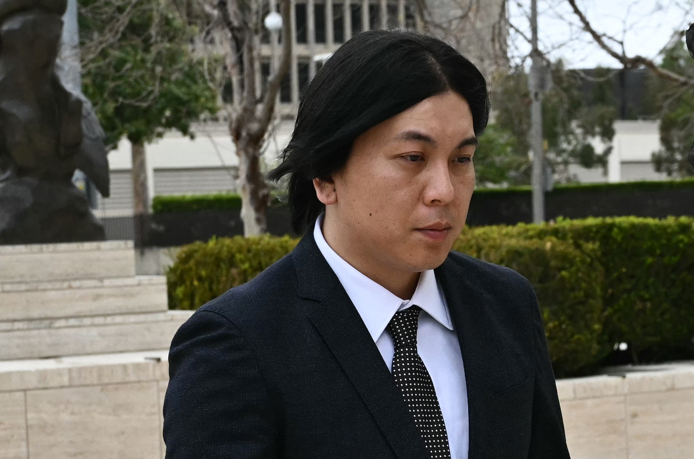 大谷翔平的前翻譯水原一平。 (AFP)