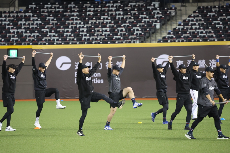 圖為台灣隊在台北大巨蛋熱身備戰。資料照。(圖：中央社)