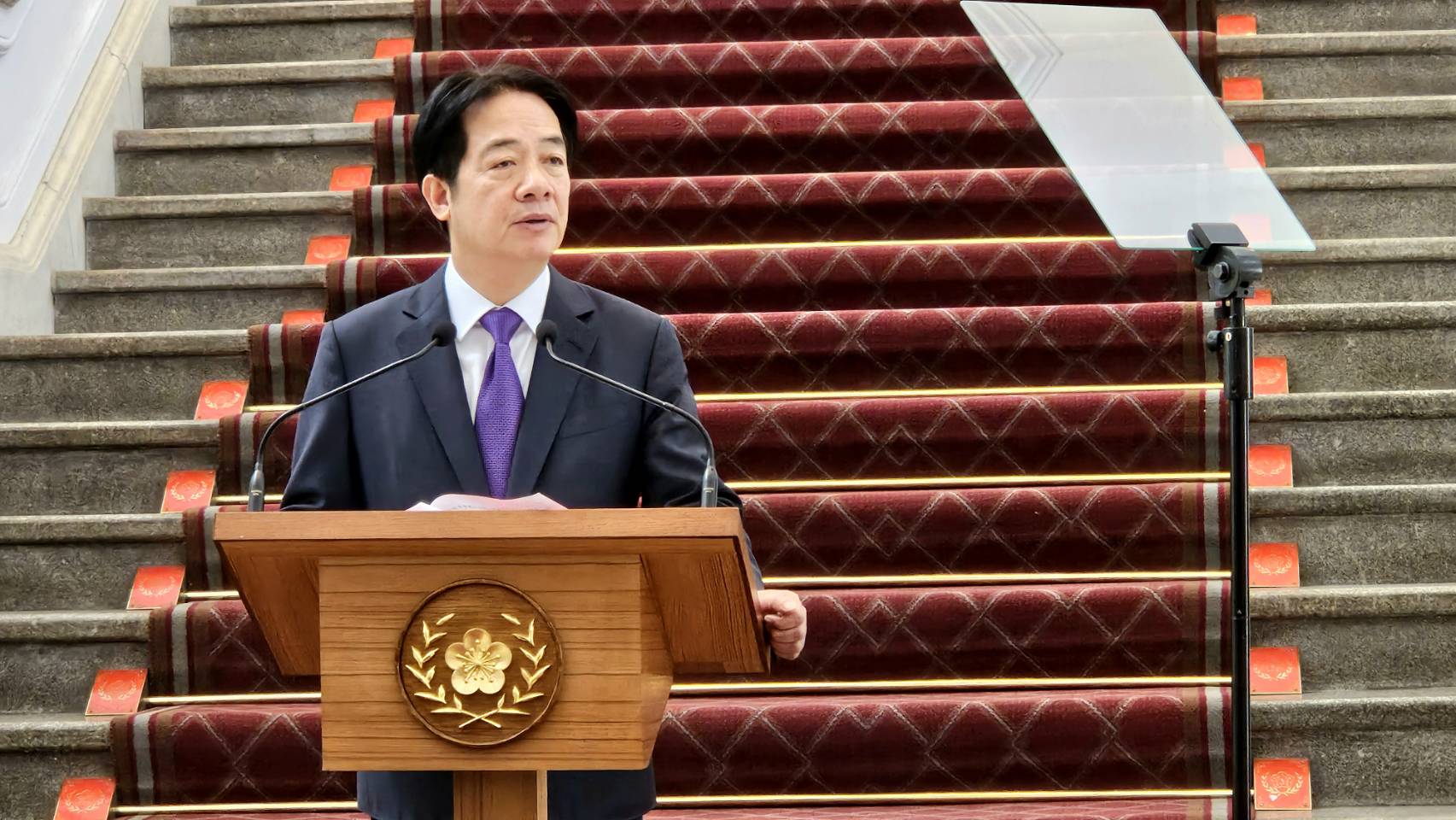 賴清德總統14日召開國安高層會議，針對美中台關係，總統強調台灣不會是棋子，而是棋手。(歐陽夢萍 攝)