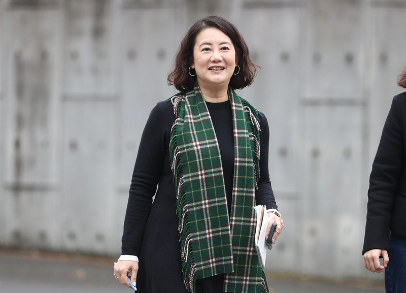 身兼民進黨主席的總統賴清德23日中午在總統官邸宴請黨團成員聚餐，黨團幹事長吳思瑤（圖）轉述，賴總統談話提到國會新會期運作、川普新政以及對中國關係等3大面向。(圖：中央社)