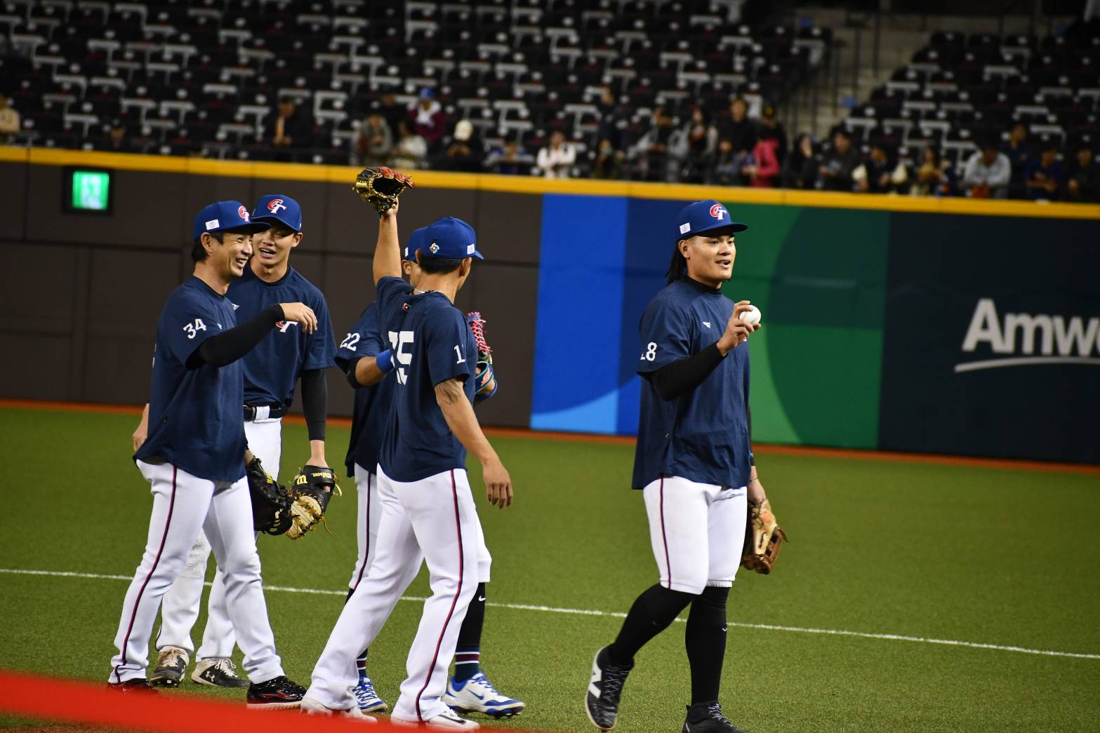 台灣隊25日將與西班牙爭奪2026經典賽資格賽A組最後一張晉級門票，背水一戰。(江昭倫 攝)