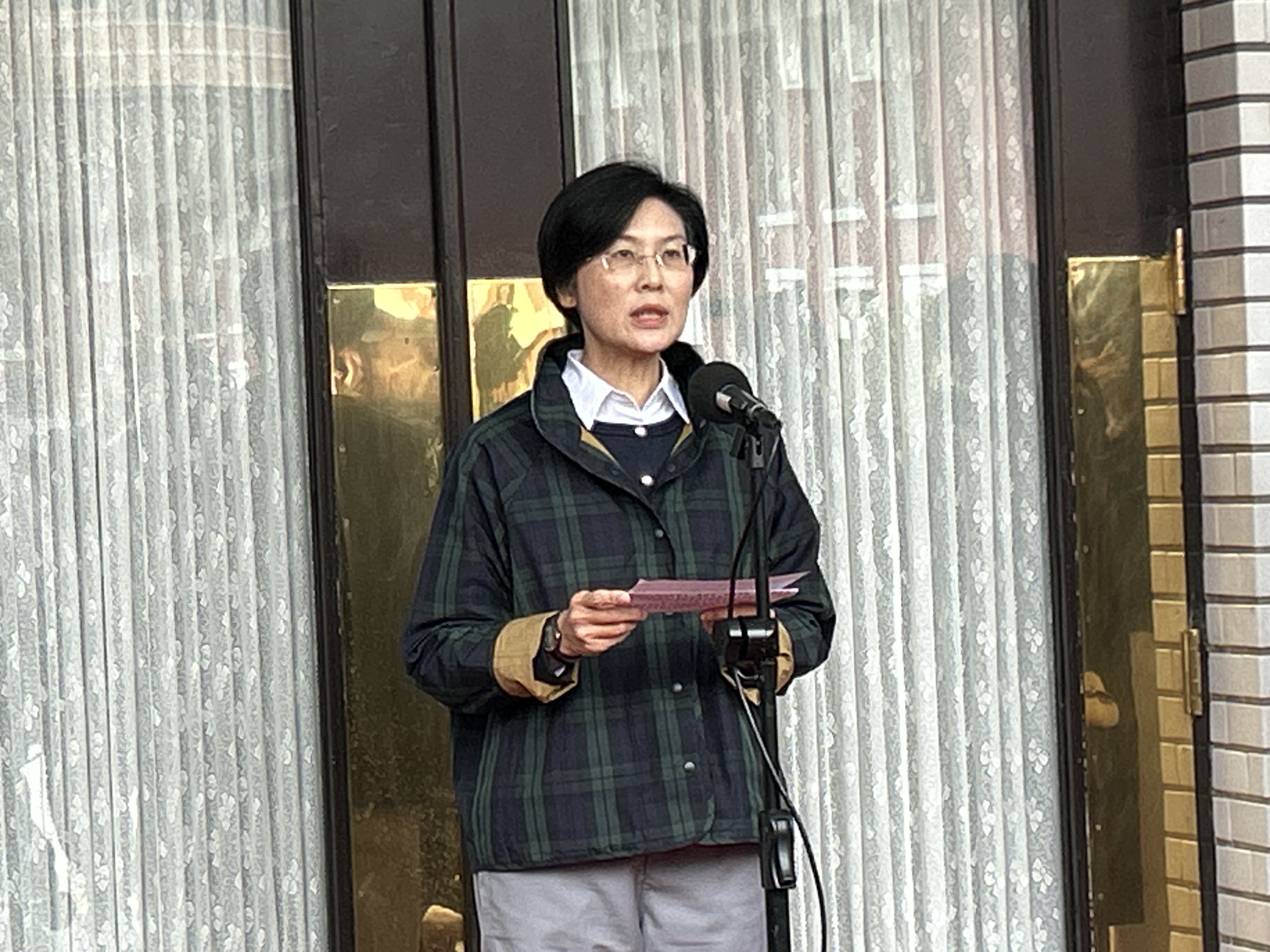 民進黨立委林岱樺25日於立法院受訪。(趙婉淳攝)