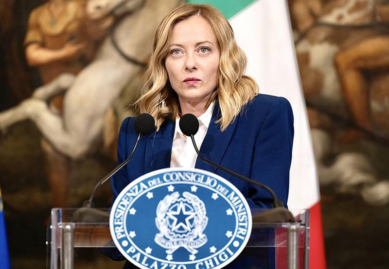 義大利總理梅洛尼表示，教宗確認願主持烏克蘭和平談判。 (圖：中央社檔案照)